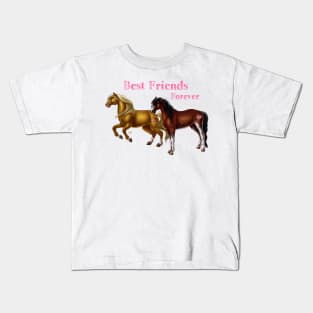 Best Friends Forever - Horses Kids T-Shirt